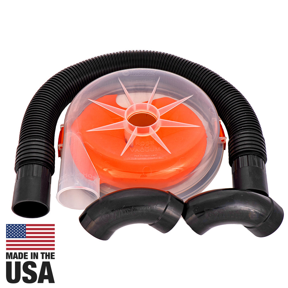 Dustopper PRO High Efficiency Cyclonic Dust Separator, 12 in. Dia with 2.5 in. Hose, 36 in. L with 2 High-Flow Sweep Elbows